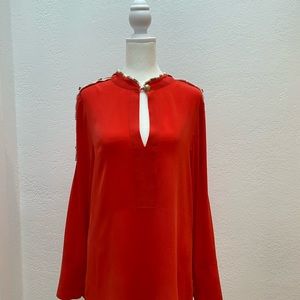 Pierre Balmain Red Silk Top
